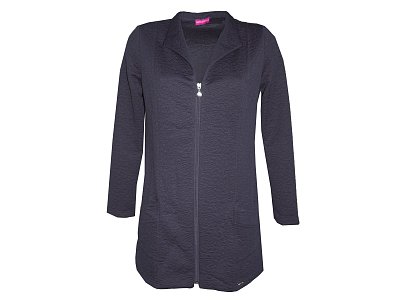 Tmavě modrý kabátek na zip - vel.48